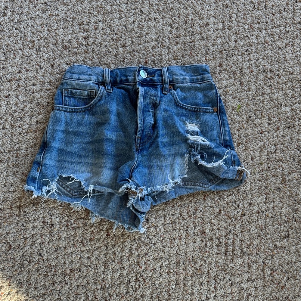 PacSun Blue Distressed Jean Shorts